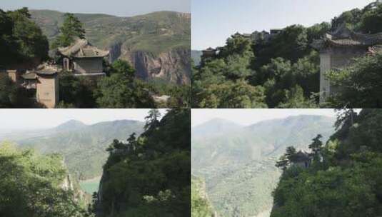 甘肃崆峒山风景建筑道观日出日落7高清在线视频素材下载
