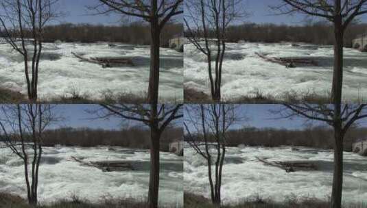 湍流的河水高清在线视频素材下载