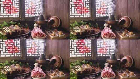 沸腾的涮肉火锅高清在线视频素材下载
