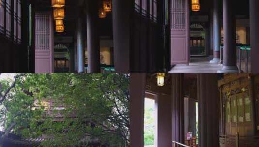 杭州三台山景区慧因高丽寺建筑4K视频素材高清在线视频素材下载