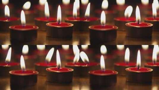 点燃的蜡烛 祭奠 清明节 祈福高清在线视频素材下载