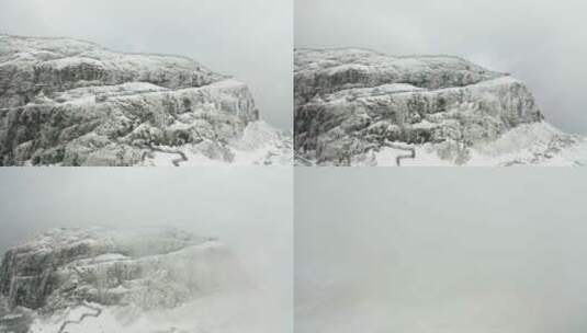 航拍雪山雪景高清在线视频素材下载