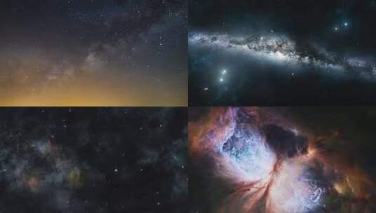 宇宙星空银河高清在线视频素材下载