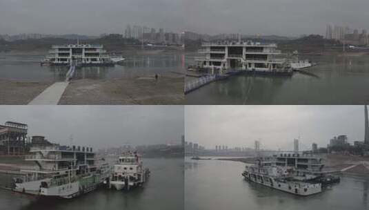 航拍长江轮渡船DJI_0851高清在线视频素材下载