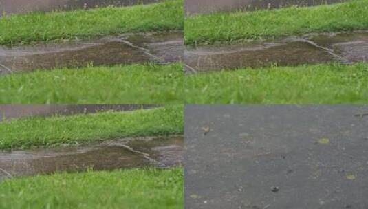 水面水滴雨滴下雨高清在线视频素材下载