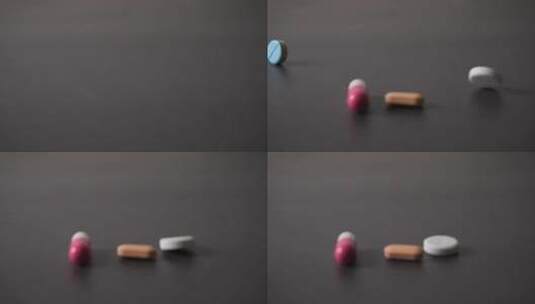 药-药片-洒落的药高清在线视频素材下载