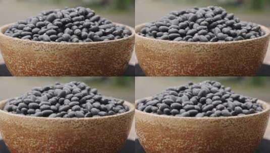 黑豆 豆类 一碗黑豆高清在线视频素材下载