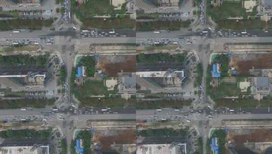 武汉航拍软件园马路交叉口俯拍大远景高清在线视频素材下载