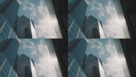 高层建筑延时天空高清在线视频素材下载