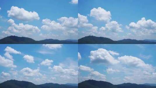 山云延时蓝天白云山延时天空云朵远山风景云高清在线视频素材下载