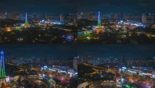 深圳世界之窗夜景延时高清在线视频素材下载