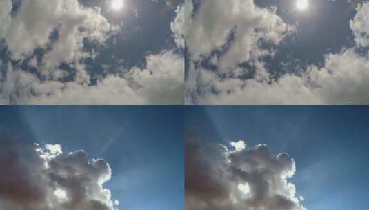 阳光光线透过云层照射大地高清在线视频素材下载