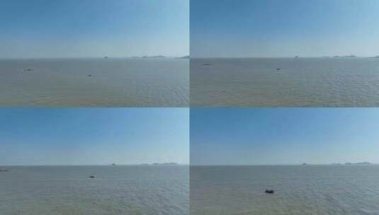 大海航拍港珠澳大桥海岸线风光高清在线视频素材下载