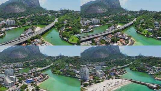 巴西里约热内卢巴拉达蒂朱卡的佩佩海滩。高清在线视频素材下载