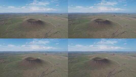 内蒙古乌兰哈达火山群航拍高清在线视频素材下载