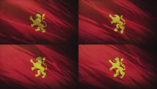 萨拉戈萨旗帜挥舞-西班牙高清在线视频素材下载