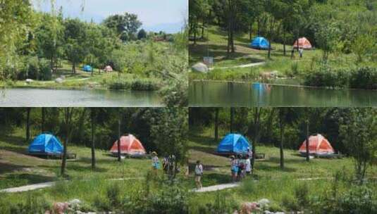 露营基地帐篷4高清在线视频素材下载