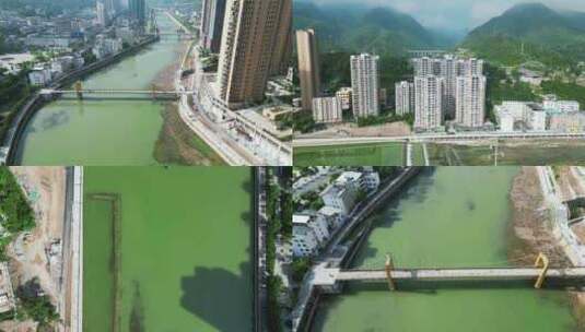 湖北襄阳保康县城市建设航拍高清在线视频素材下载