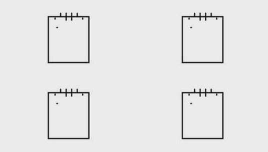 笔记线图标Alpha循环高清在线视频素材下载