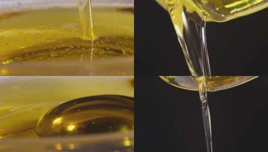 食用油 油冒泡 核桃油高清在线视频素材下载
