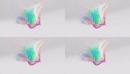 数字波，3d，多色，屏幕保护程序高清在线视频素材下载