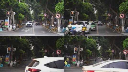 城市街道交通街景成都街头车流公路马路道路高清在线视频素材下载