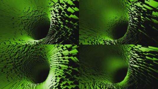 绿色长廊。设计。快速移动的计算机图形，里高清在线视频素材下载