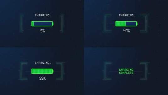 电动汽车充电进度条电动汽车电池指示灯显示高清在线视频素材下载