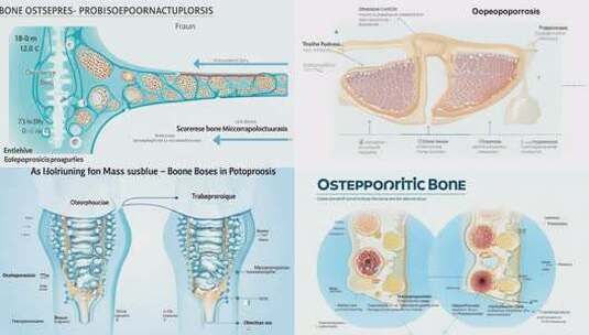 模拟骨骼课件骨质疾病图解 (4)~1高清在线视频素材下载