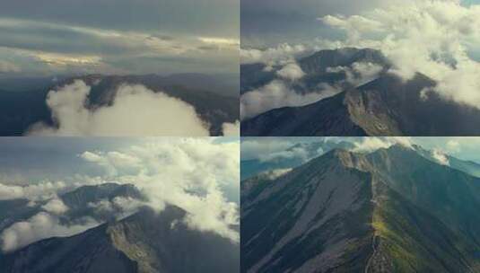 秦岭 太白山 云层  日出 日落 终南山高清在线视频素材下载