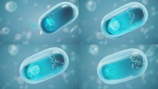 微观细菌3D渲染画面高清在线视频素材下载