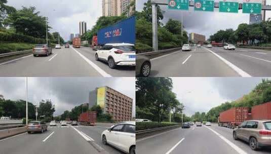 道路 马路 汽车行驶 第一视角高清在线视频素材下载