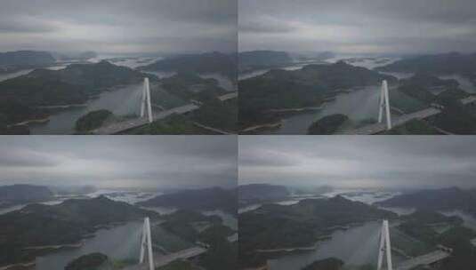 贵州·贵阳·清镇市·红枫湖风景区·红枫大桥17高清在线视频素材下载