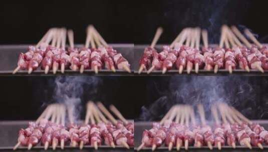 烤架炭火烤炉羊肉串 (14)高清在线视频素材下载