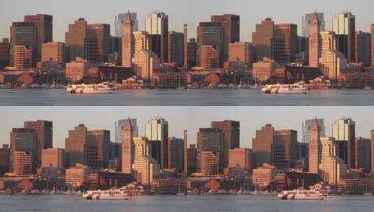 马萨诸塞州波士顿市中心的天际线高清在线视频素材下载