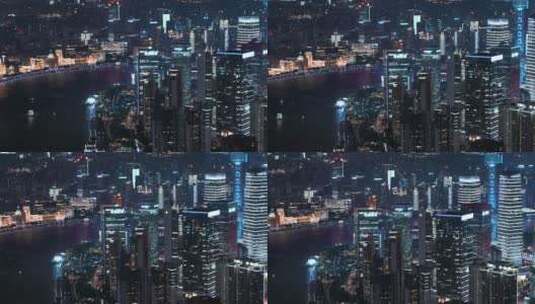 4K夜景航拍全景陆家嘴城市风光06高清在线视频素材下载