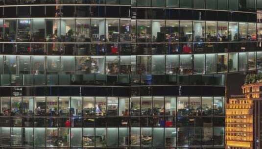 中国银行大厦玻璃幕墙高清在线视频素材下载