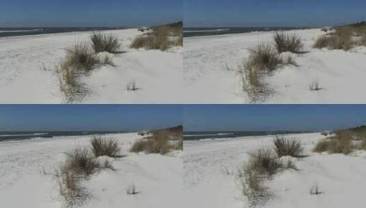 海边的白色海滩高清在线视频素材下载