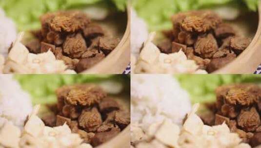 韩式拌饭健康拌饭材料高清在线视频素材下载