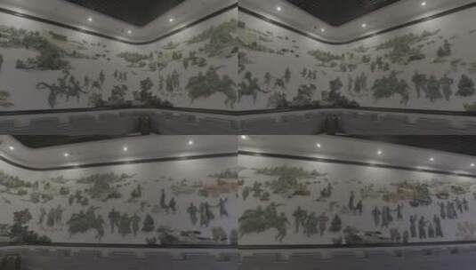 五十六个民族大团结玉雕作品分段拍摄LOG高清在线视频素材下载