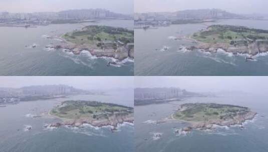 青岛小麦岛航拍空镜高清在线视频素材下载