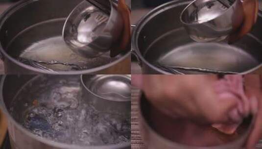 【镜头合集】洗碗刷碗不锈钢碗高清在线视频素材下载