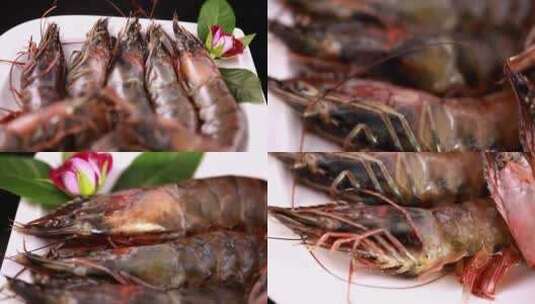【镜头合集】黑虎虾对虾海虾高清在线视频素材下载