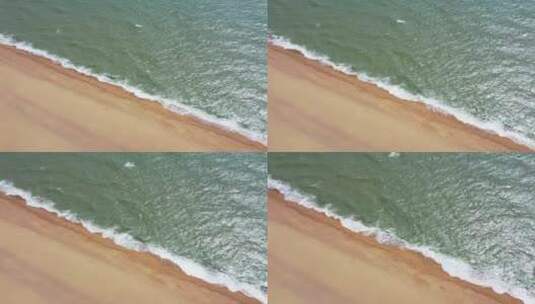 海滩海浪右移俯视下摇高清在线视频素材下载