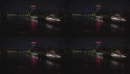 杭州桥西历史文化街区古建筑夜景高清在线视频素材下载