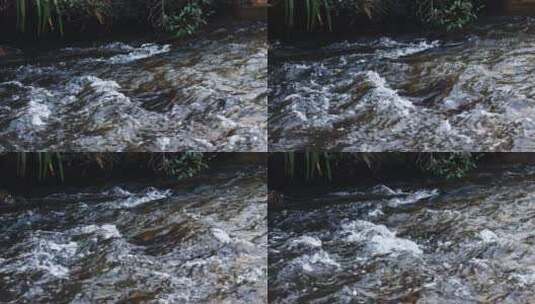 横屏农村小溪流水摇移镜头视频素材及音效高清在线视频素材下载
