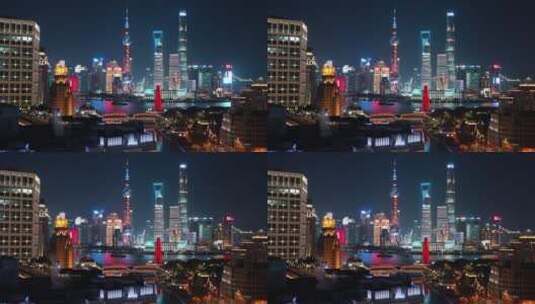 上海外白渡桥，直推上升镜头高清在线视频素材下载