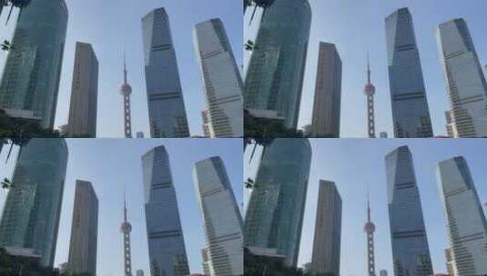 上海陆家嘴建筑车流金融中心4实拍高清在线视频素材下载
