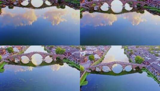 京杭大运河杭州广济桥高清在线视频素材下载