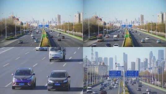城市车流交通高清在线视频素材下载